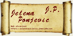 Jelena Ponjević vizit kartica